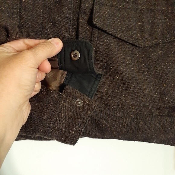 coldwater creek jacket brown wool blend m tweed blazer classic old money minimal - Picture 5 of 9